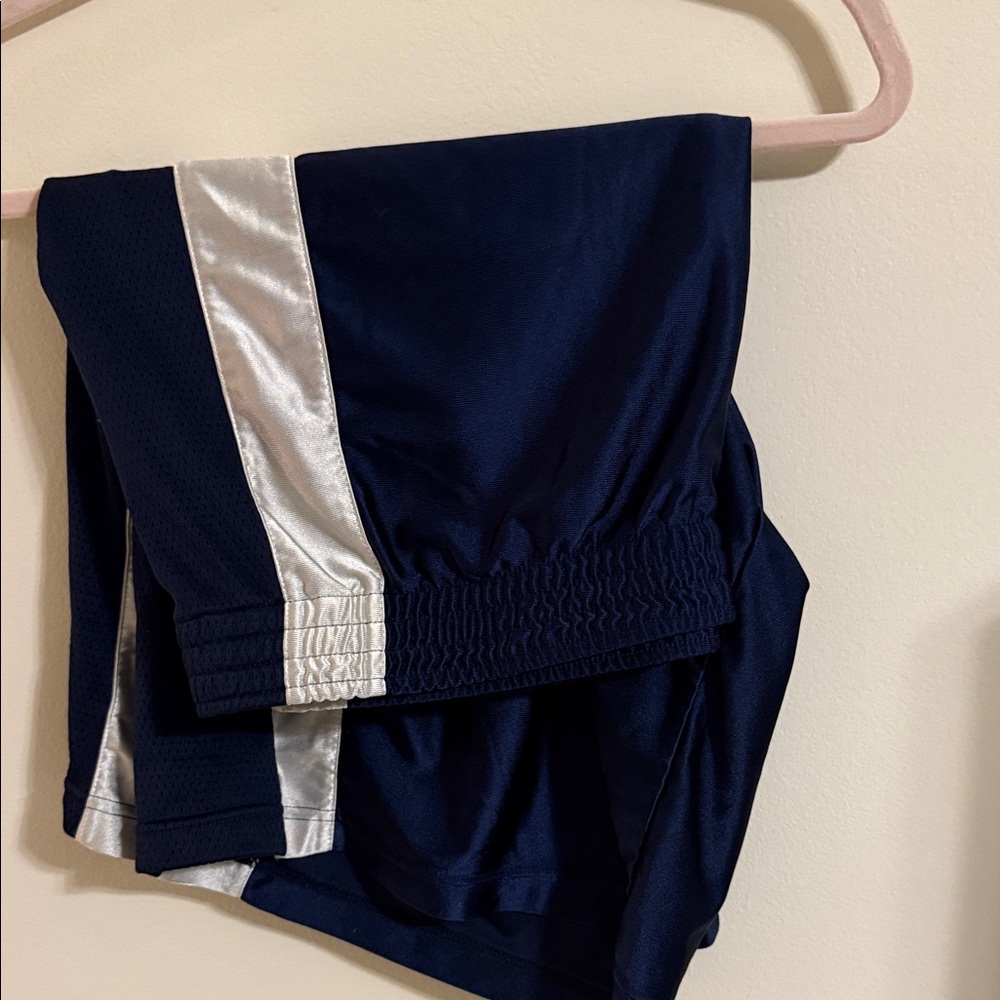 Nike Dark Blue and Silver Shorts